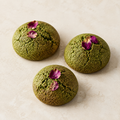 Matcha-Rose Amaretti Cookies